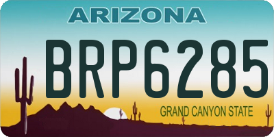AZ license plate BRP6285