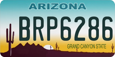 AZ license plate BRP6286