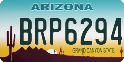 AZ license plate BRP6294