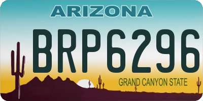 AZ license plate BRP6296