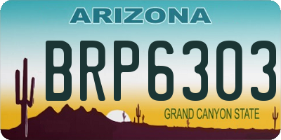 AZ license plate BRP6303