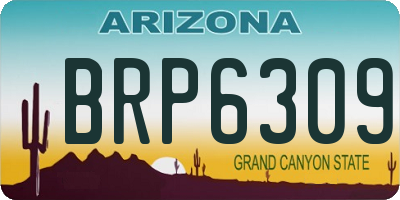 AZ license plate BRP6309