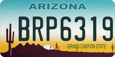 AZ license plate BRP6319