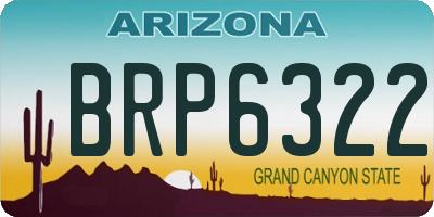 AZ license plate BRP6322