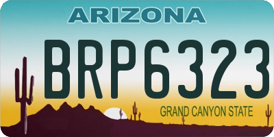 AZ license plate BRP6323