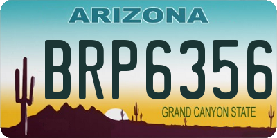 AZ license plate BRP6356