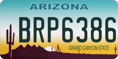 AZ license plate BRP6386