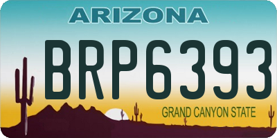 AZ license plate BRP6393