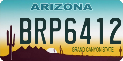 AZ license plate BRP6412