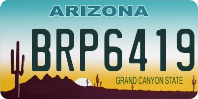 AZ license plate BRP6419