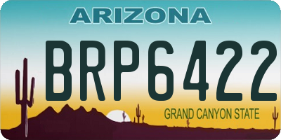 AZ license plate BRP6422