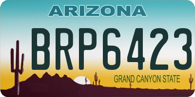 AZ license plate BRP6423