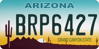 AZ license plate BRP6427