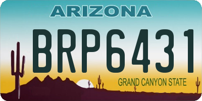 AZ license plate BRP6431