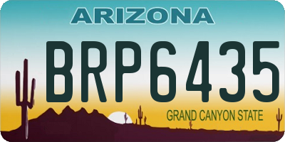 AZ license plate BRP6435