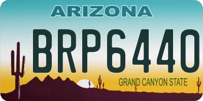 AZ license plate BRP6440