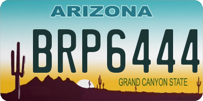 AZ license plate BRP6444