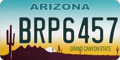 AZ license plate BRP6457