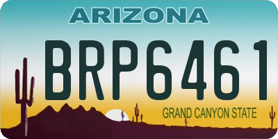 AZ license plate BRP6461