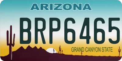 AZ license plate BRP6465