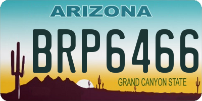 AZ license plate BRP6466