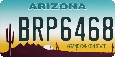 AZ license plate BRP6468