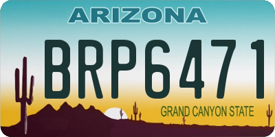 AZ license plate BRP6471