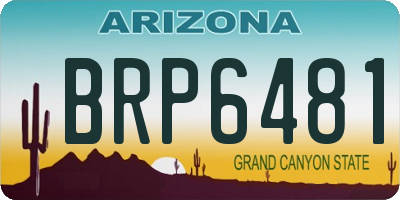 AZ license plate BRP6481