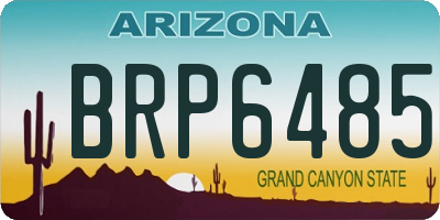 AZ license plate BRP6485