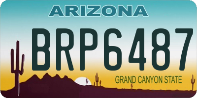 AZ license plate BRP6487