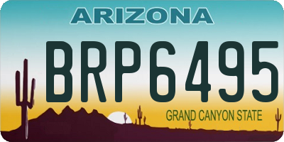 AZ license plate BRP6495