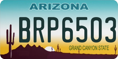 AZ license plate BRP6503
