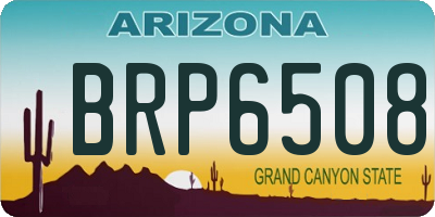 AZ license plate BRP6508