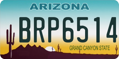 AZ license plate BRP6514