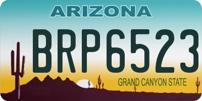AZ license plate BRP6523