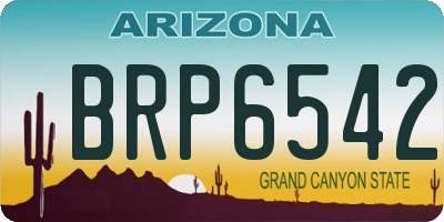 AZ license plate BRP6542