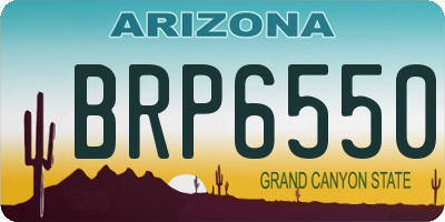 AZ license plate BRP6550