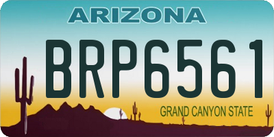 AZ license plate BRP6561