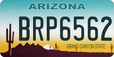 AZ license plate BRP6562