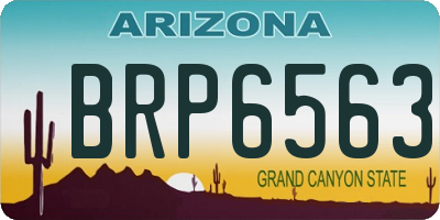AZ license plate BRP6563