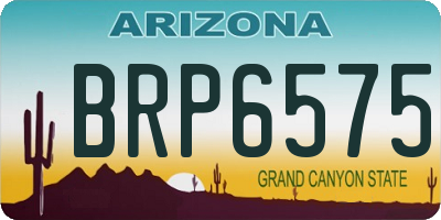 AZ license plate BRP6575
