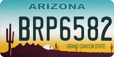 AZ license plate BRP6582
