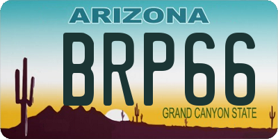 AZ license plate BRP66