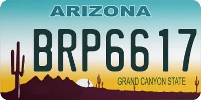 AZ license plate BRP6617