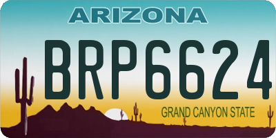AZ license plate BRP6624