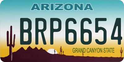 AZ license plate BRP6654