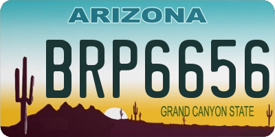 AZ license plate BRP6656