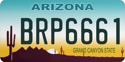 AZ license plate BRP6661