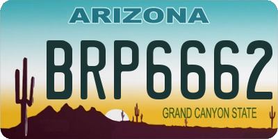 AZ license plate BRP6662