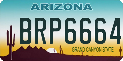 AZ license plate BRP6664